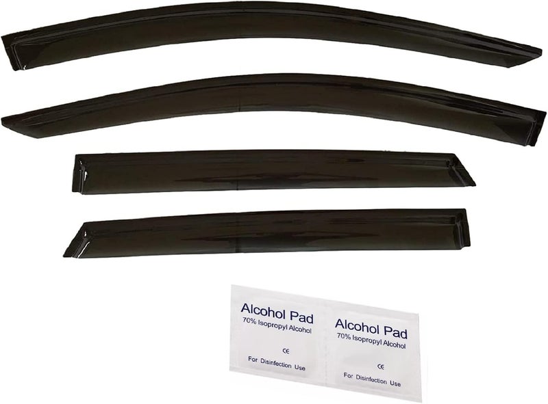 Optimal Co 2015-2024 Tape-On Rain Guards for Ford Edge Extra Thick Side Window Deflector Visors SE SEL ST ST-Line Titanium 2016 2017 2018 2019 2020 2021 2022 2023 - Image 4